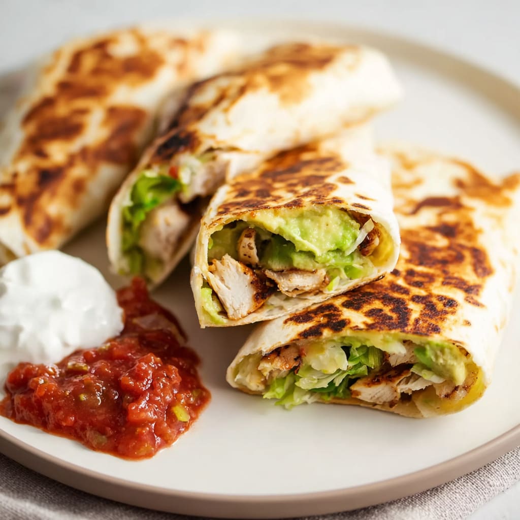 Grilled Avocado Chicken Wraps