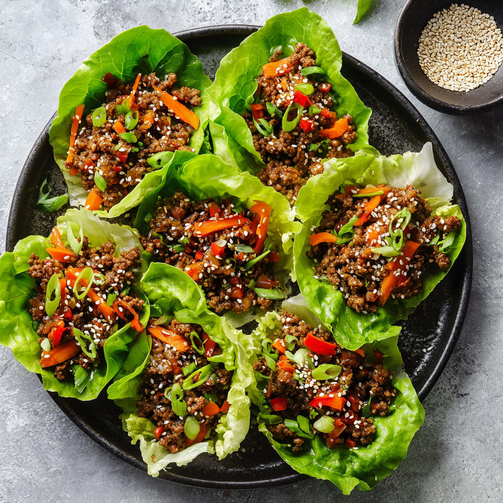 Ground Beef Lettuce Wraps