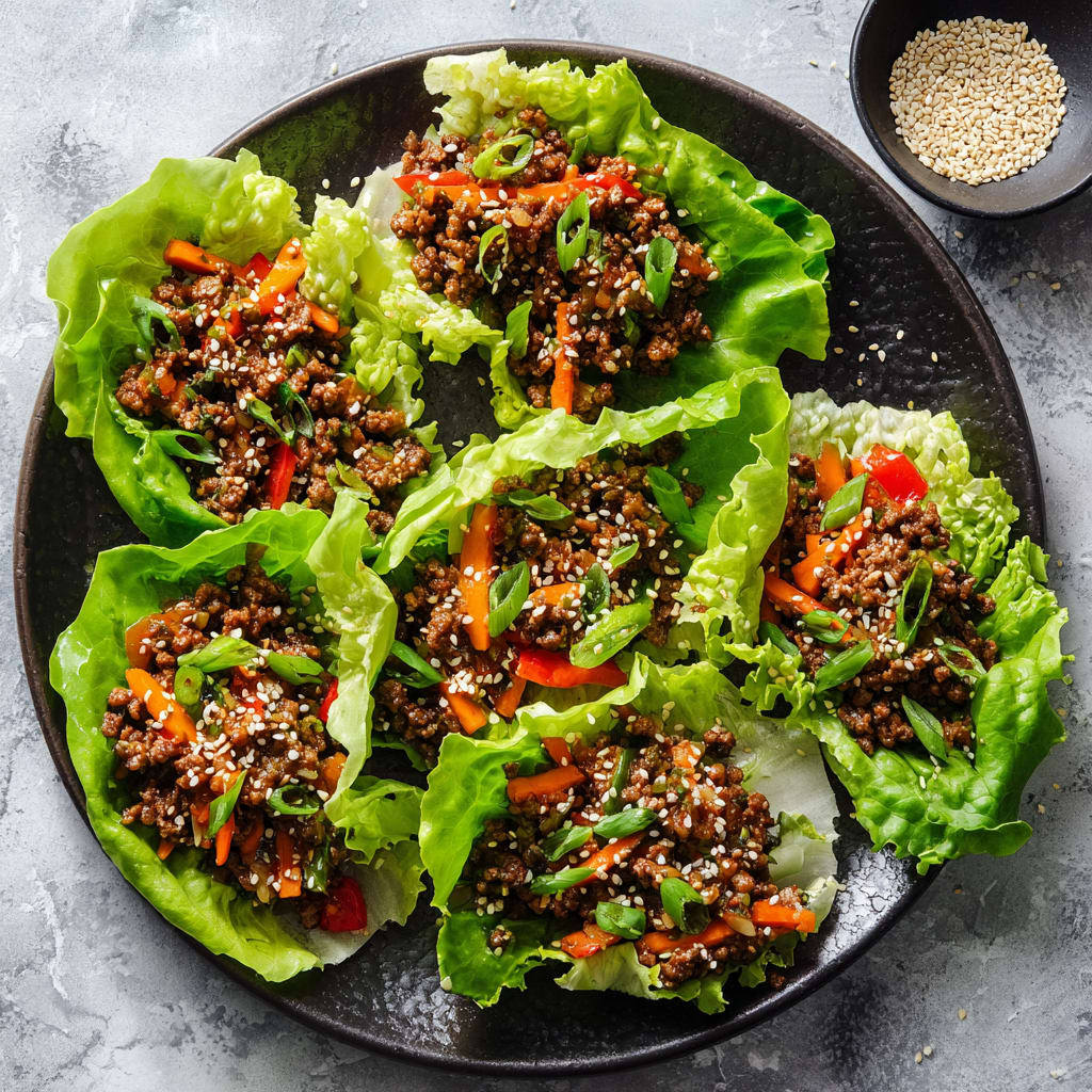 Ground Beef Lettuce Wraps