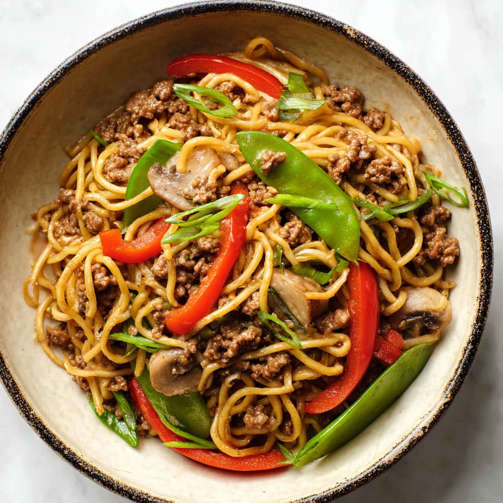 Ground Beef Lo Mein