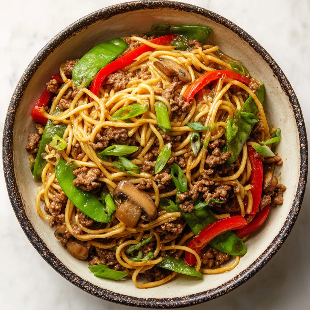 Ground Beef Lo Mein