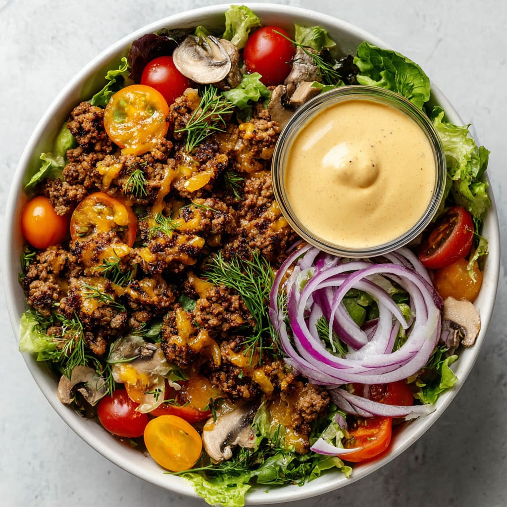 Healthy Burger Bowls with Special Sauce