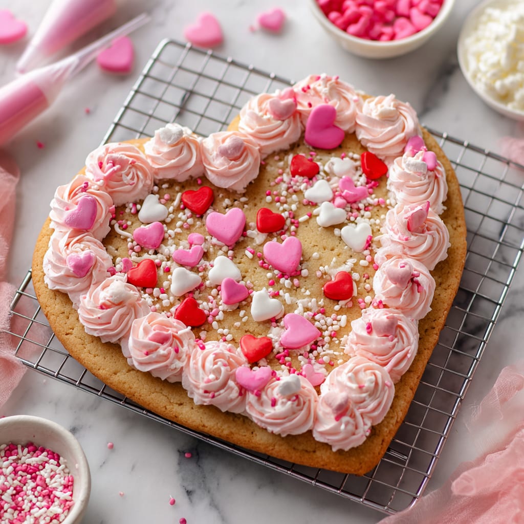 Heart Shaped Cookie Cake
