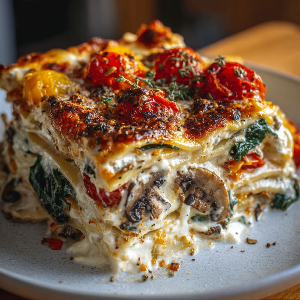 Loaded Veggie White Lasagna