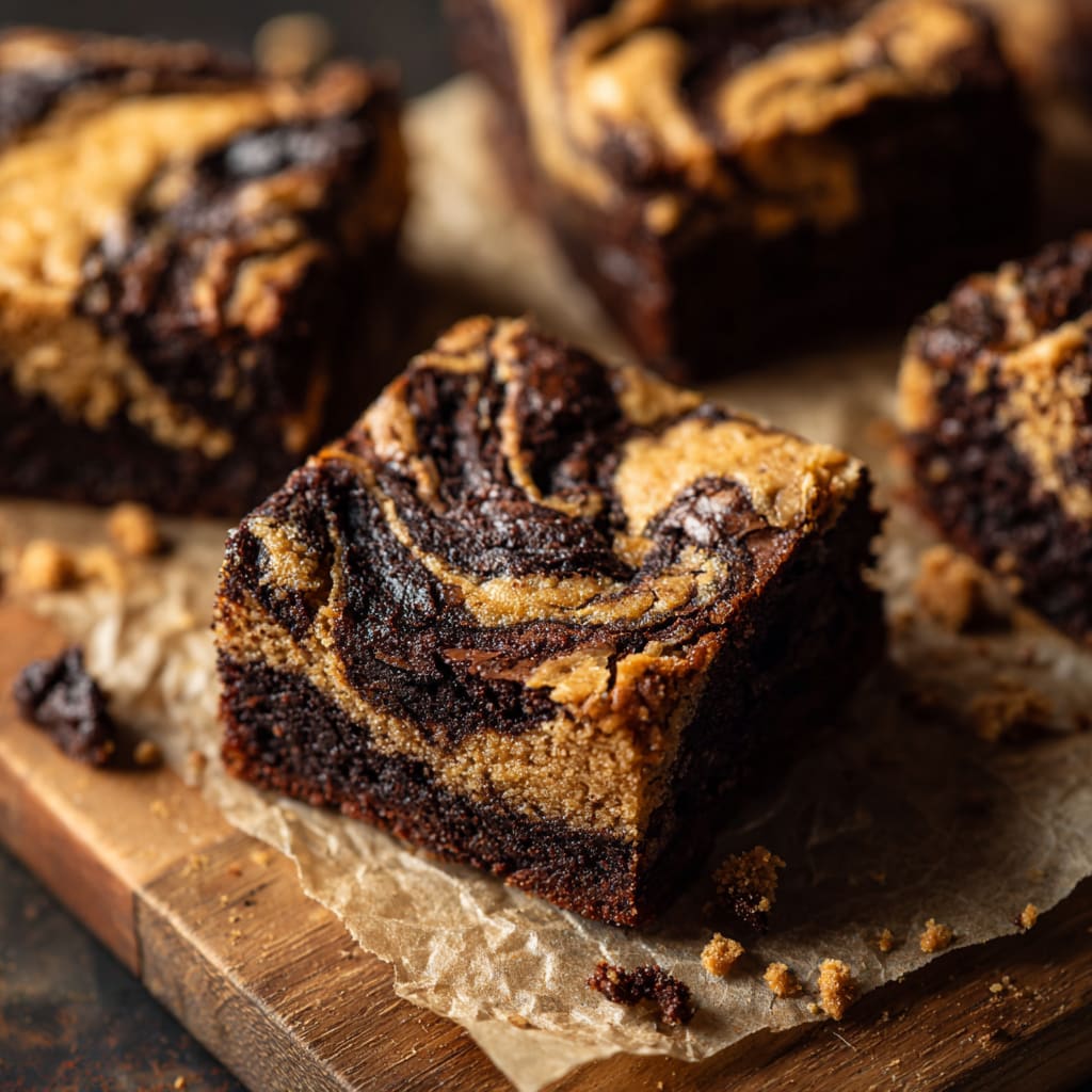 Peanut Butter Brownie Swirl Cookies