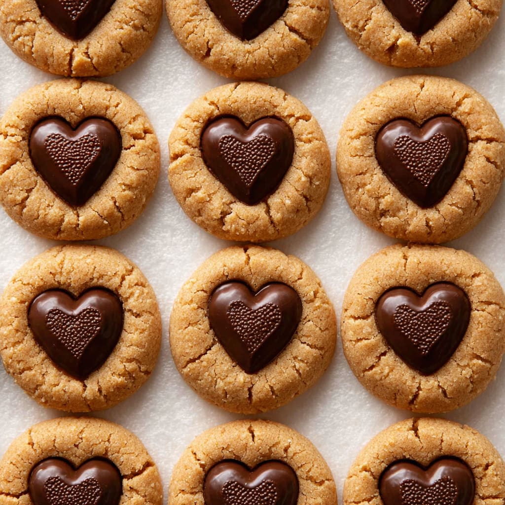 Peanut Butter Valentines Day Cookies