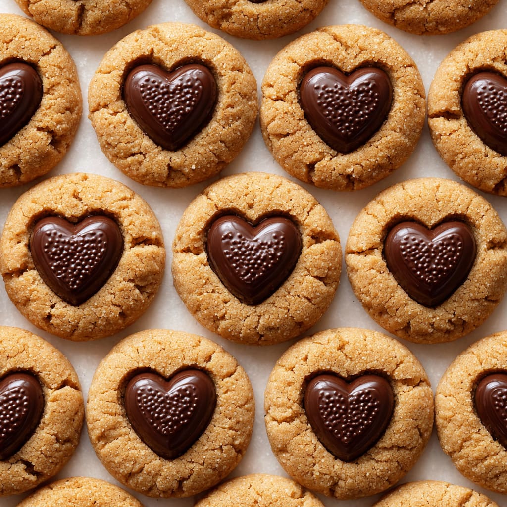 Peanut Butter Valentines Day Cookies