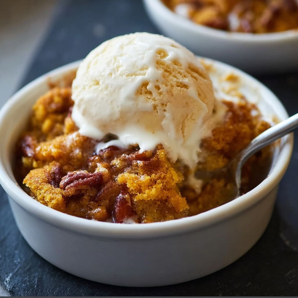 Pumpkin Pecan Cobbler