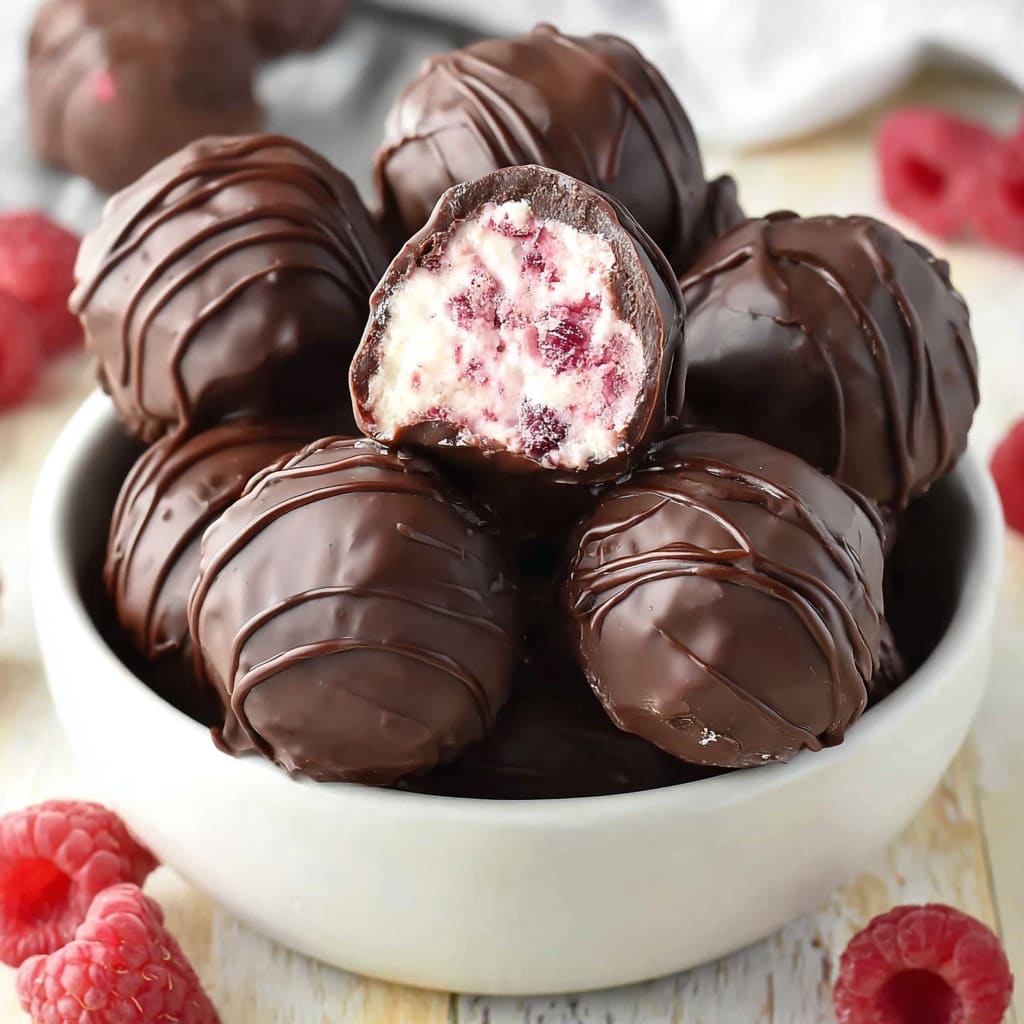 Raspberry Cheesecake Truffles