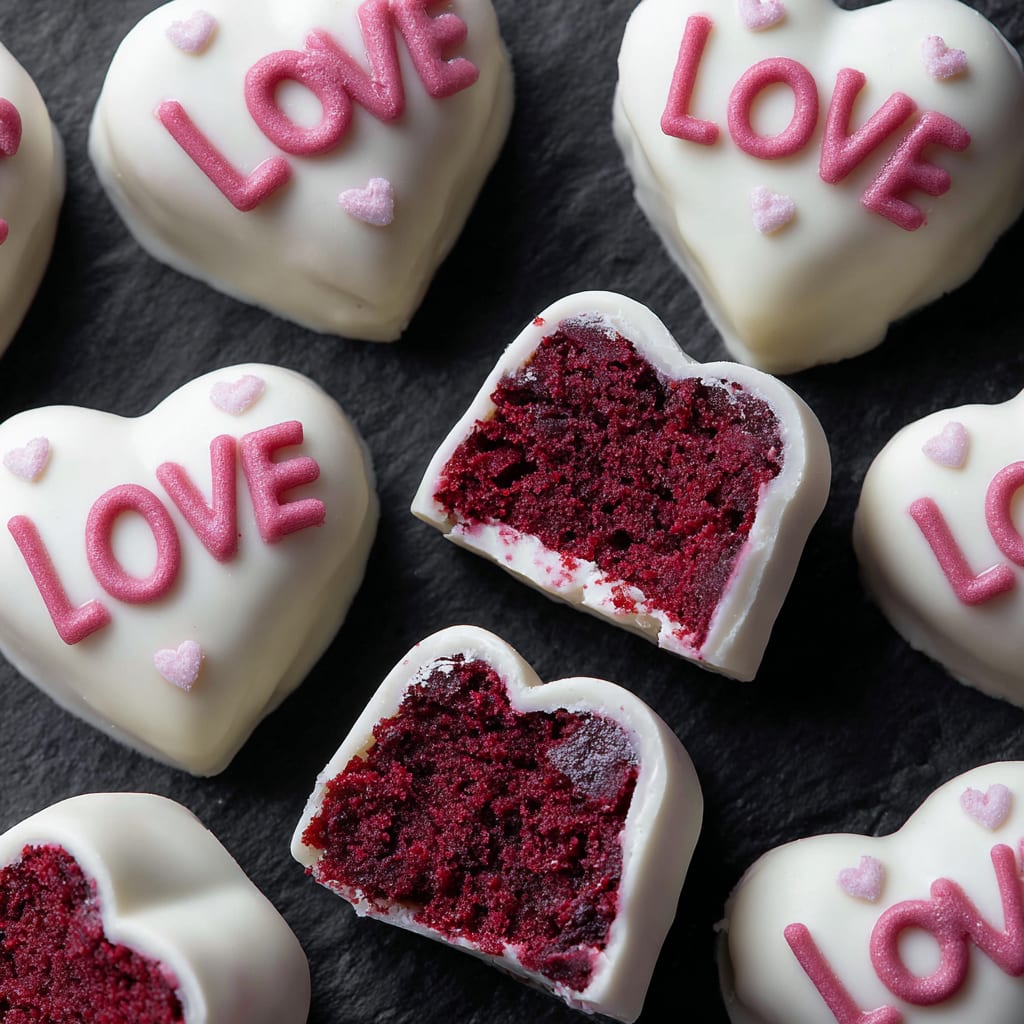 Red Velvet Cake Valentines Hearts