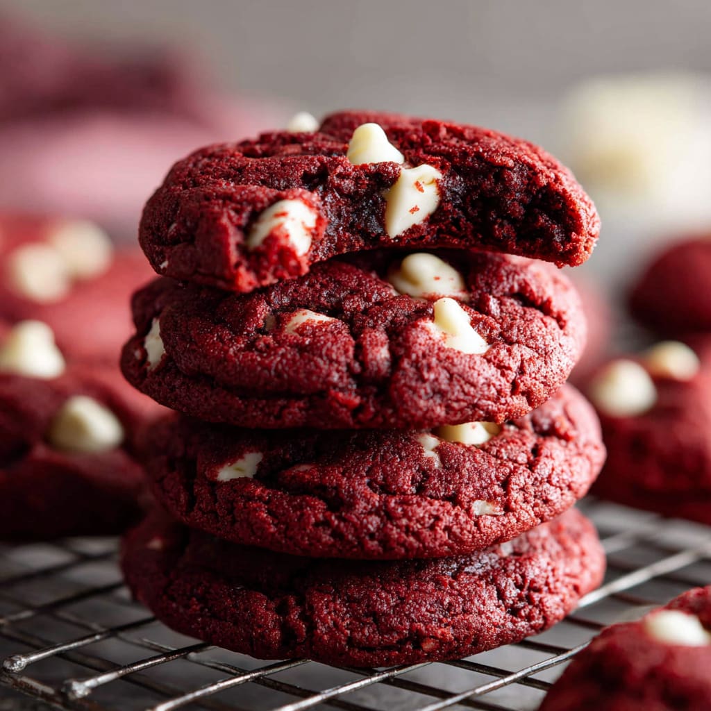 Red Velvet Chocolate Chip Cookies
