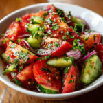 Rustic Tomato and Cucumber Salad