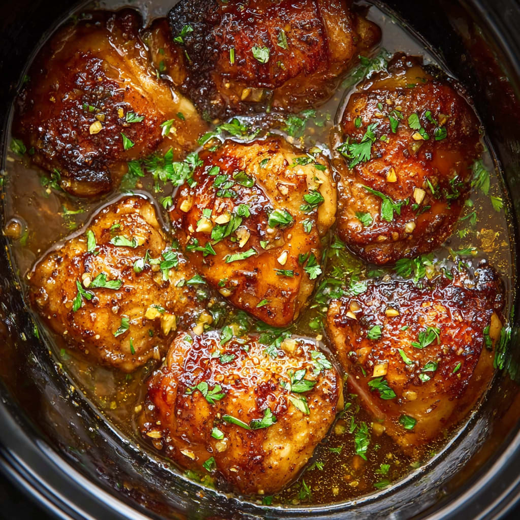 Slow Cooker Brown Sugar Garlic Chicken