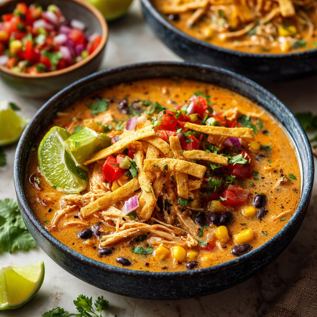 Slow Cooker Chicken Fajita Soup