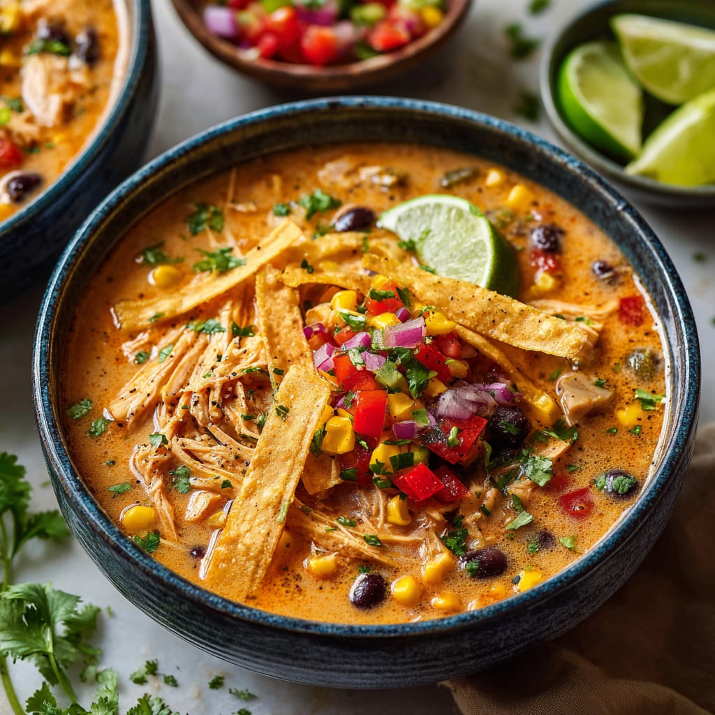 Slow Cooker Chicken Fajita Soup