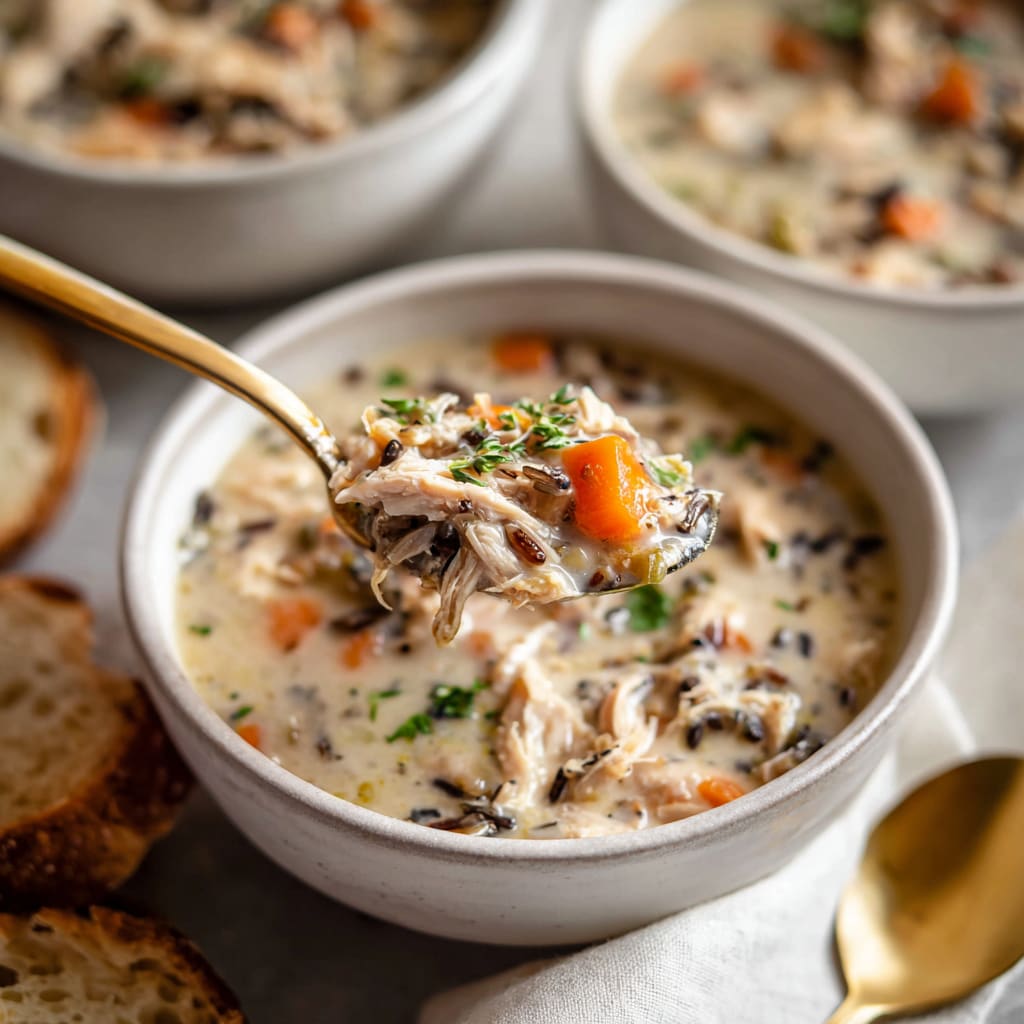 Slow Cooker Chicken and Wild Rice Soup