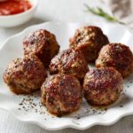 Slow Cooker Mozzarella Stuffed Meatballs