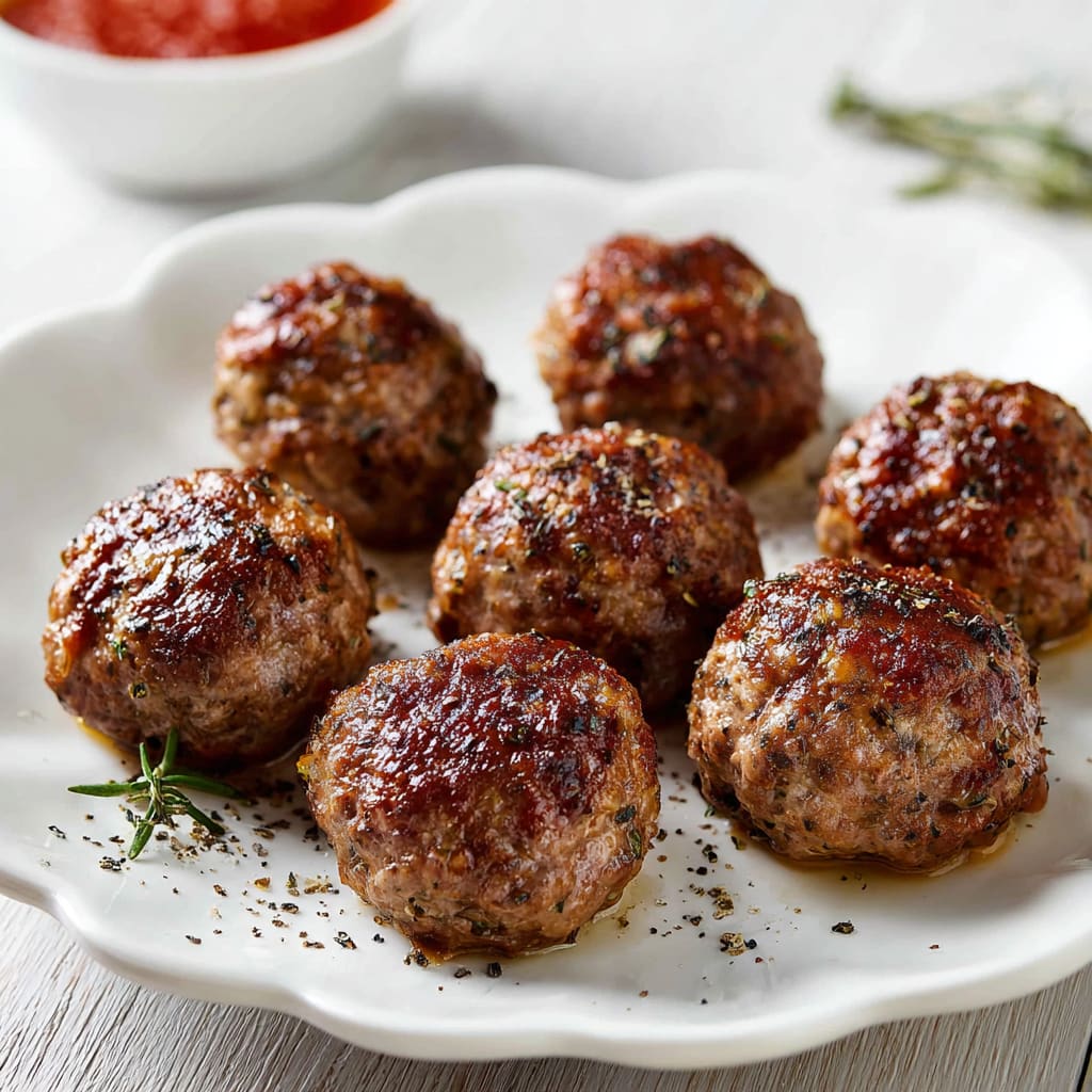 Slow Cooker Mozzarella Stuffed Meatballs