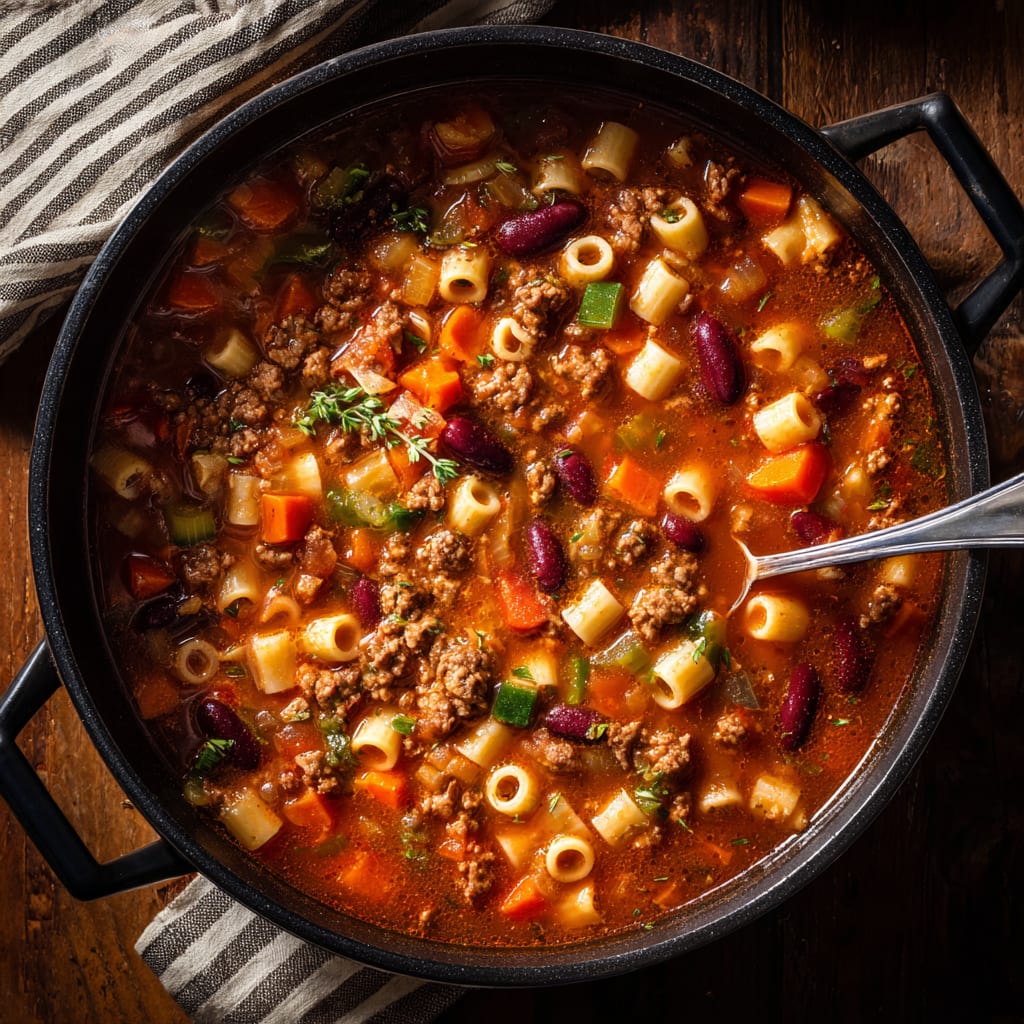 Slow Cooker Pasta e Fagioli Soup