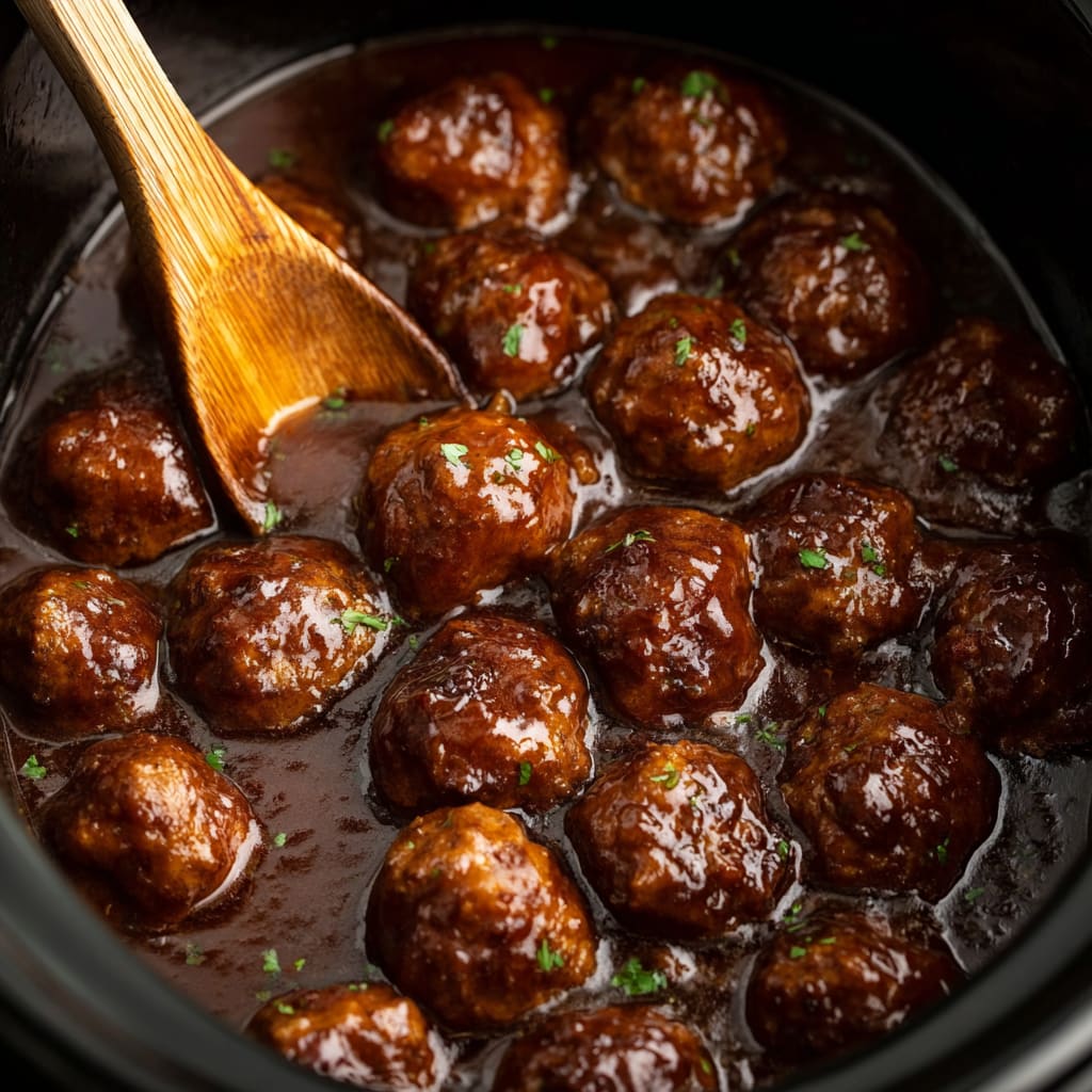 Slow Cooker Salisbury Steak Meatballs