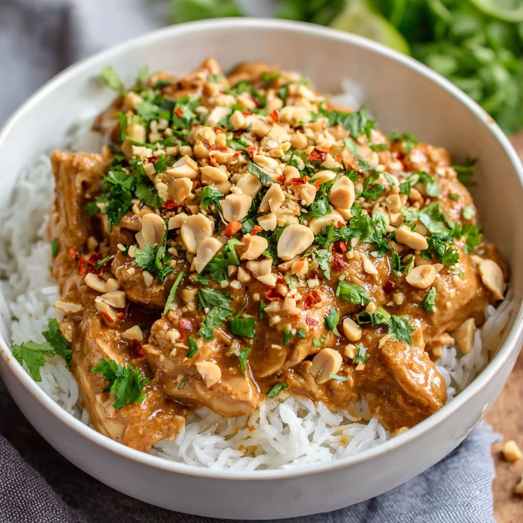 Slow Cooker Thai Peanut Chicken