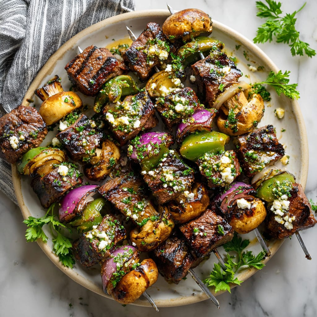 Steak Kabobs with Garlic Butter