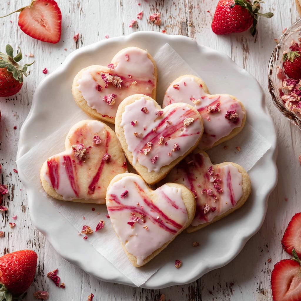 Strawberry Shortbread Cookies