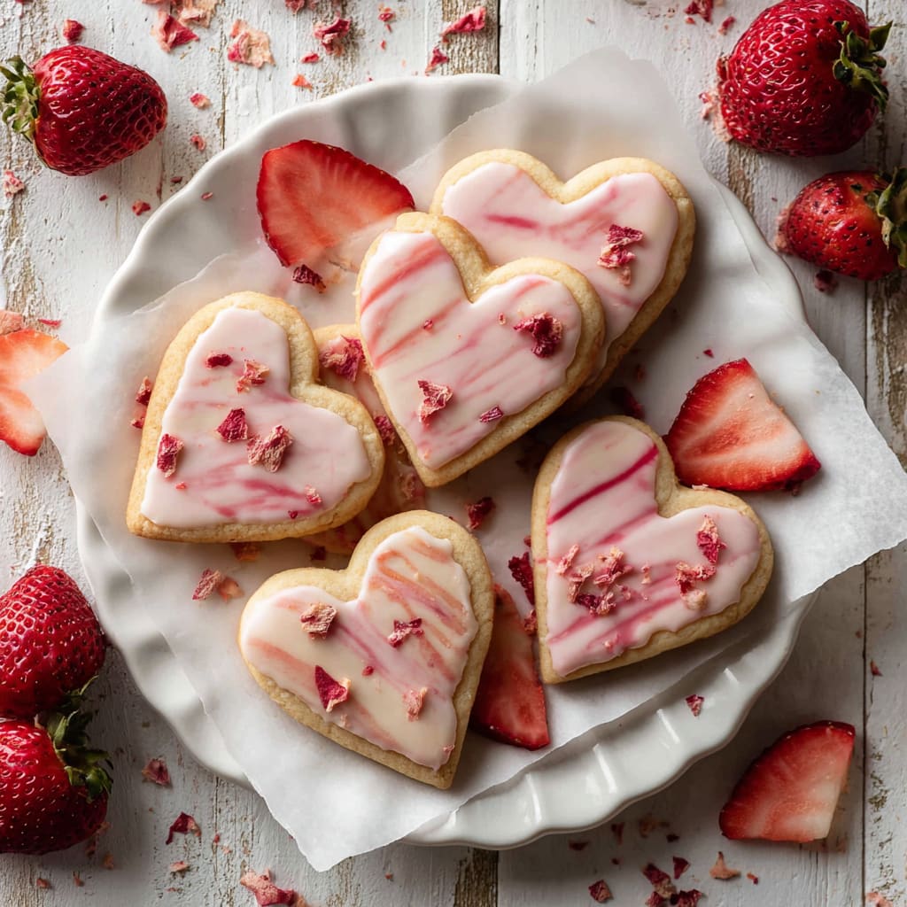 Strawberry Shortbread Cookies