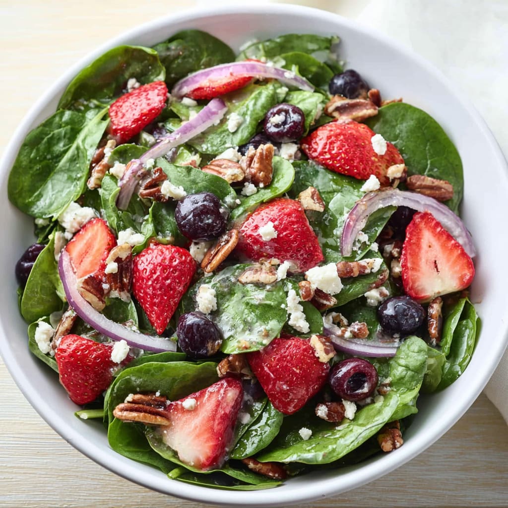 Strawberry Spinach Salad with Feta