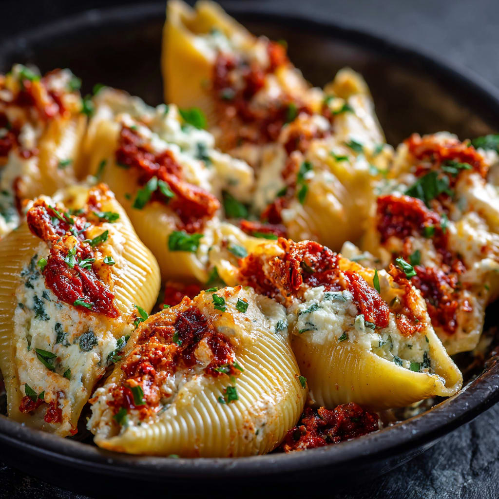 Sun-Dried Tomato and Ricotta Stuffed Shells