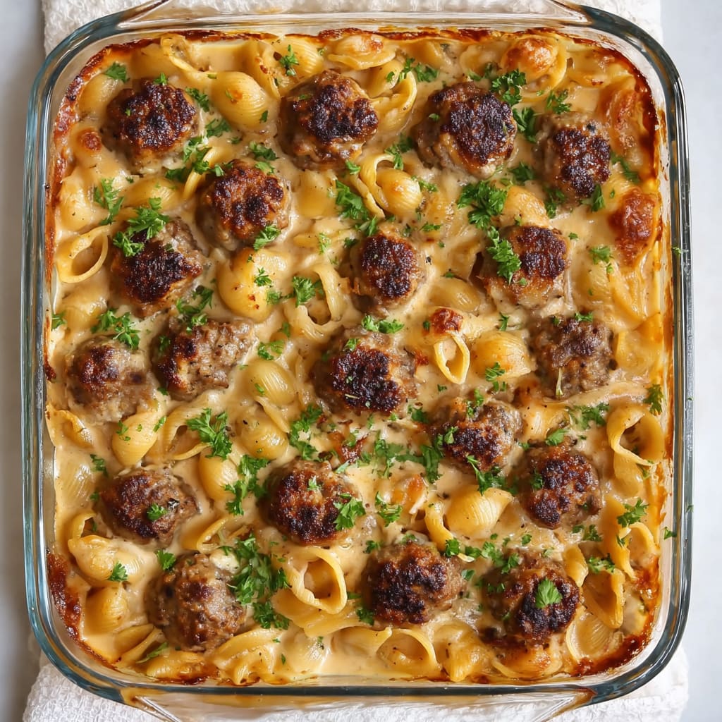 Swedish Meatball Pasta Bake
