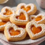 Sweet Apricot Heart Cookies