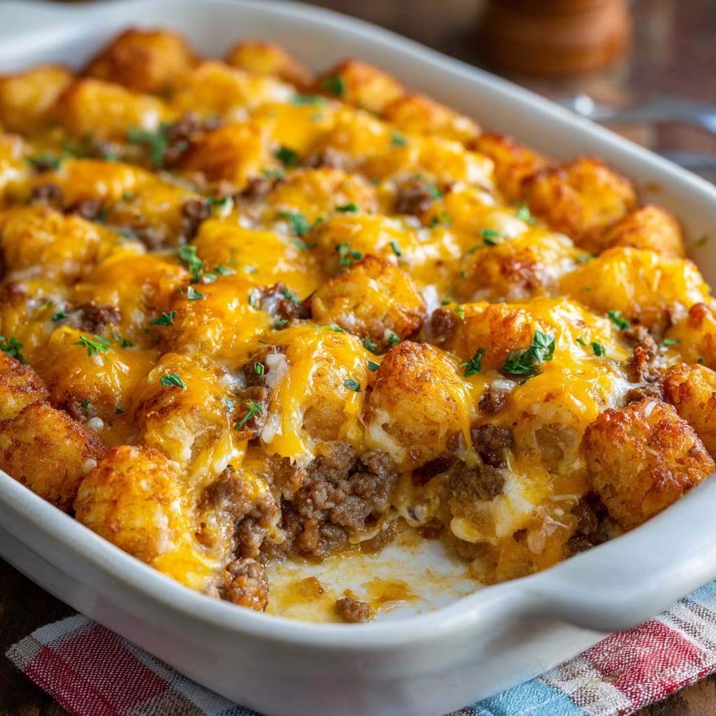 Tater Tot Sausage Break Casserole