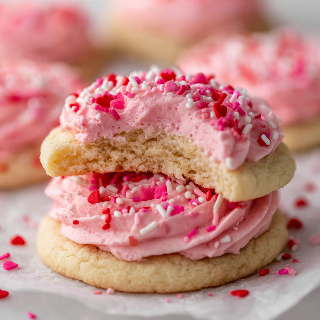 Valentines Day Frosted Sugar Cookies Recipe