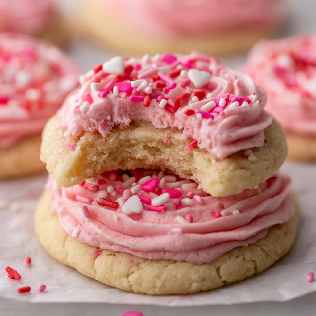 Valentines Day Frosted Sugar Cookies Recipe