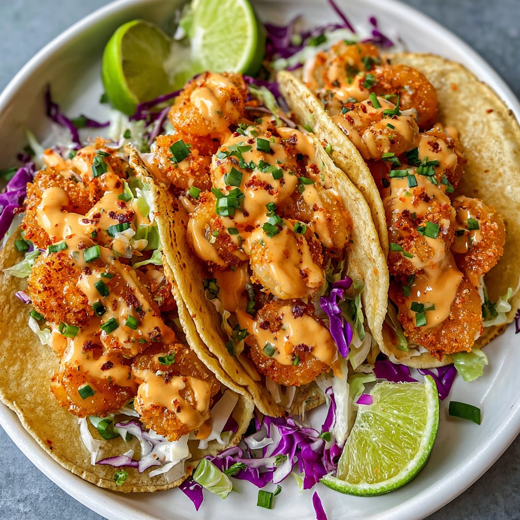 Air Fryer Bang Bang Shrimp Tacos