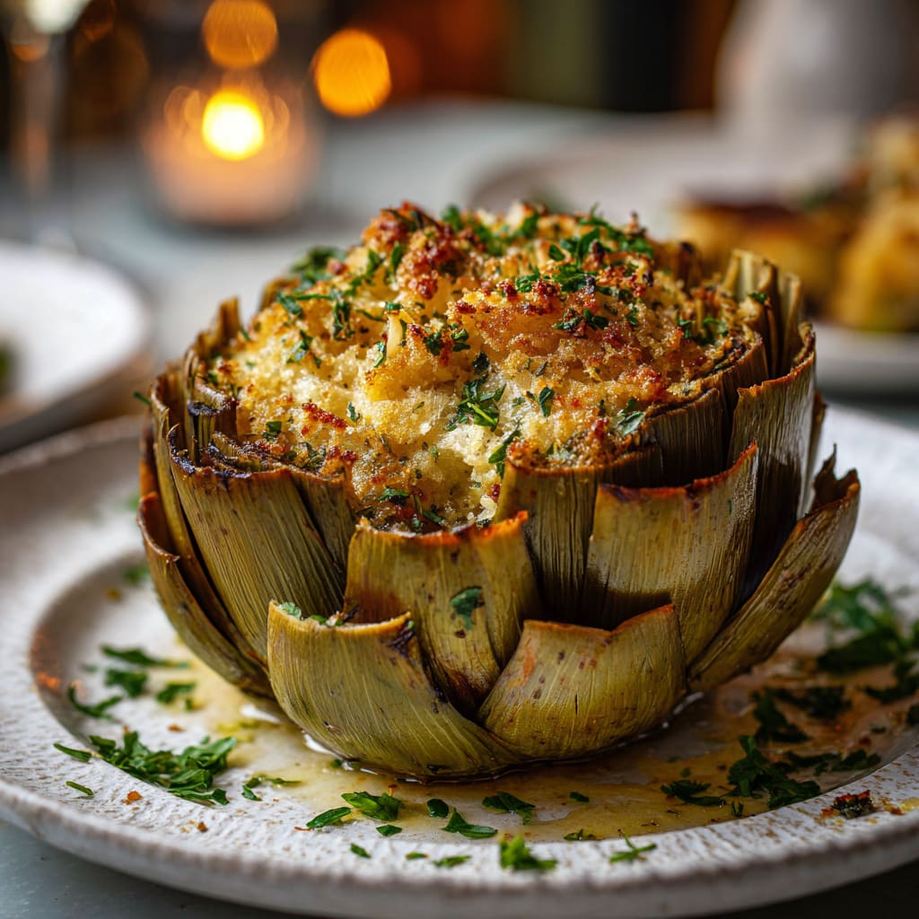 Baked Stuffed Artichoke
