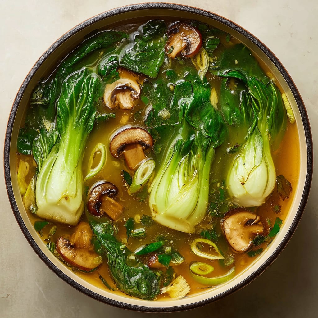 Bok Choy Soup With Garlic And Ginger