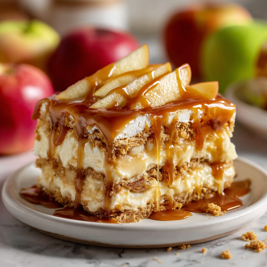 Caramel Apple Eclair Cake