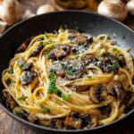Caramelized Leek and Mushroom Gruyere Pasta