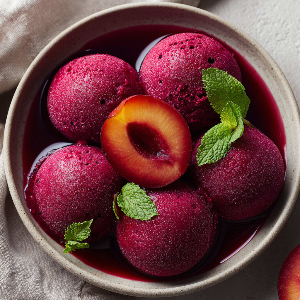 Cardamom Plum Sorbet