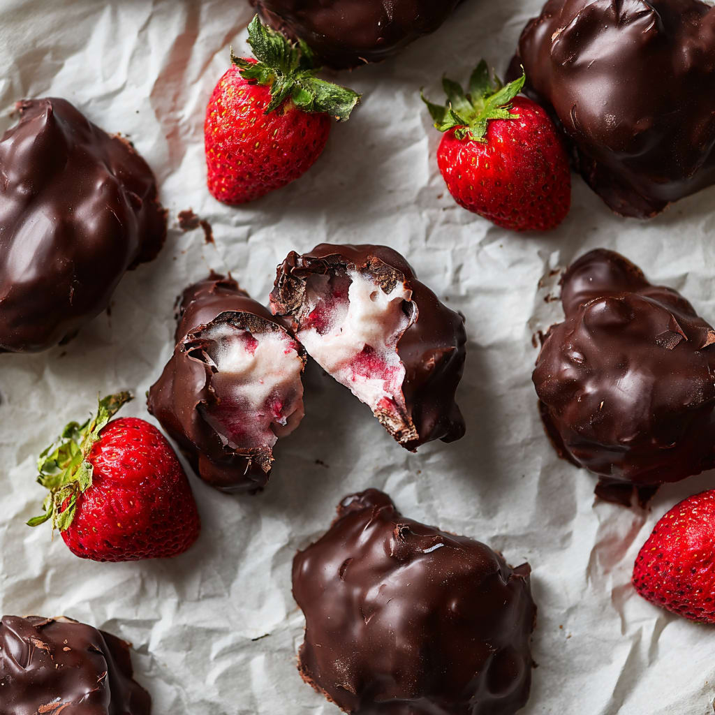 Chocolate Covered Strawberry Yogurt Clusters