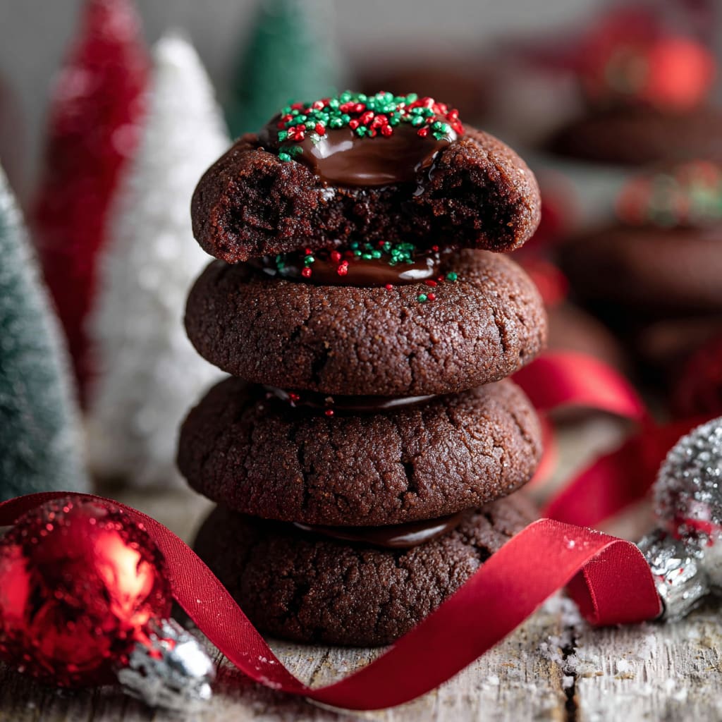 Chocolate Thumbprint Cookies