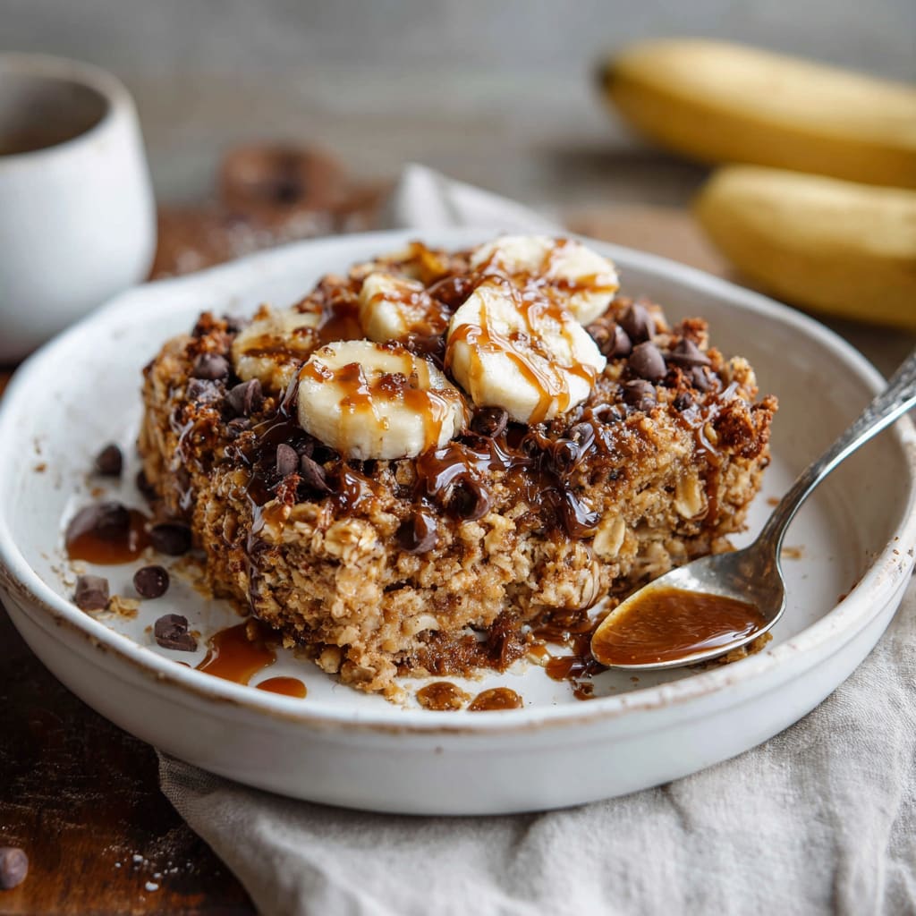 Chunky Monkey Banana Baked Oatmeal