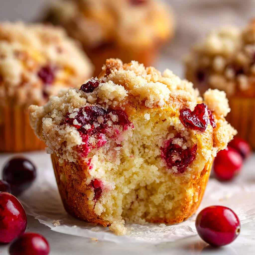 Cranberry Orange Muffins with Streusel Topping