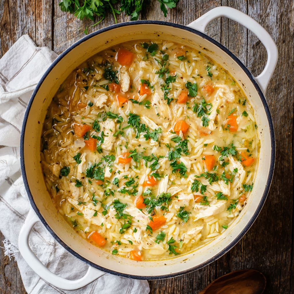 Creamy Chicken Orzo Soup