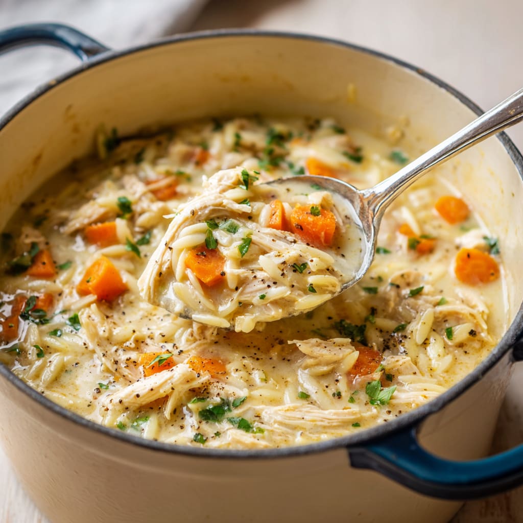 Creamy Chicken Orzo Soup