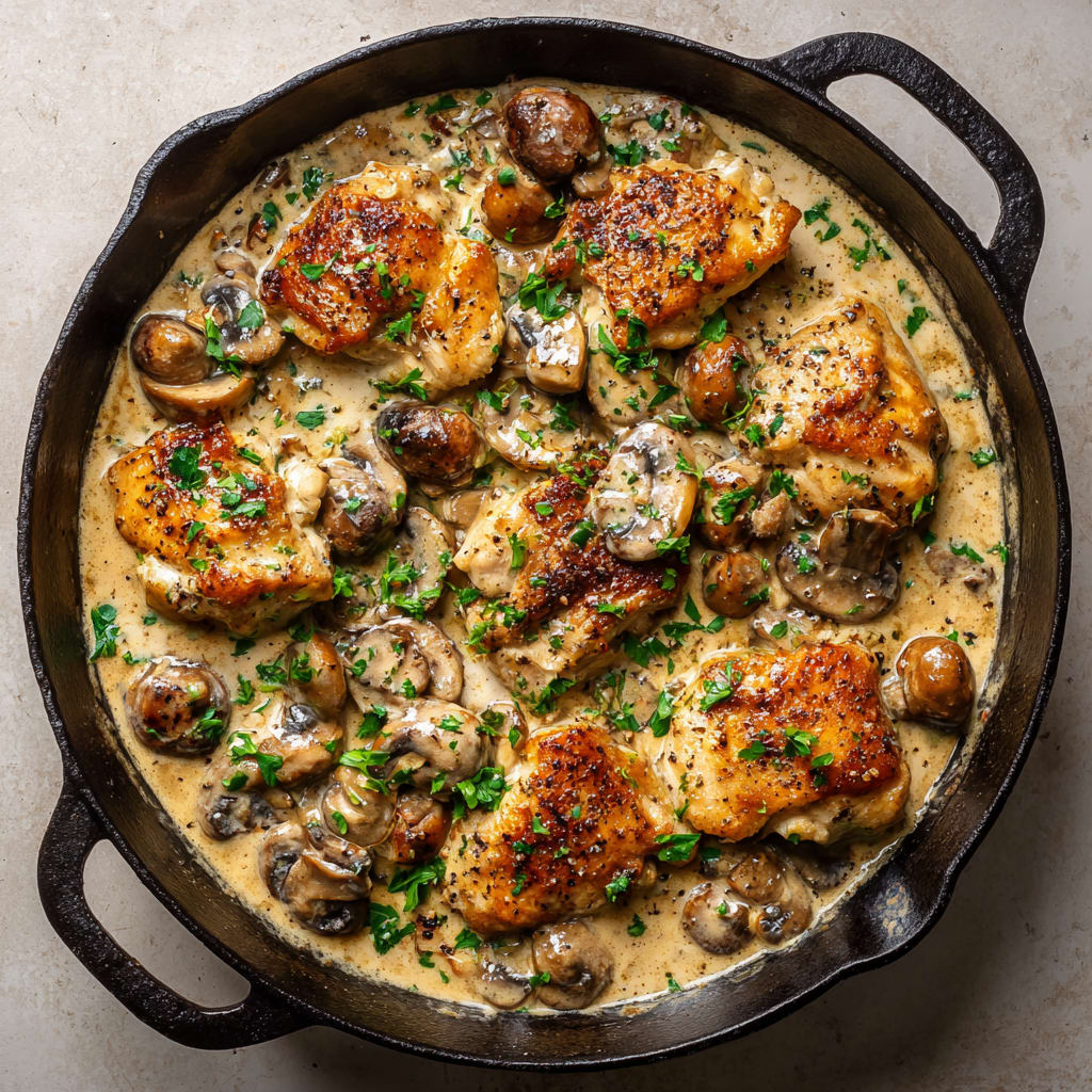 Creamy Chicken Stroganoff