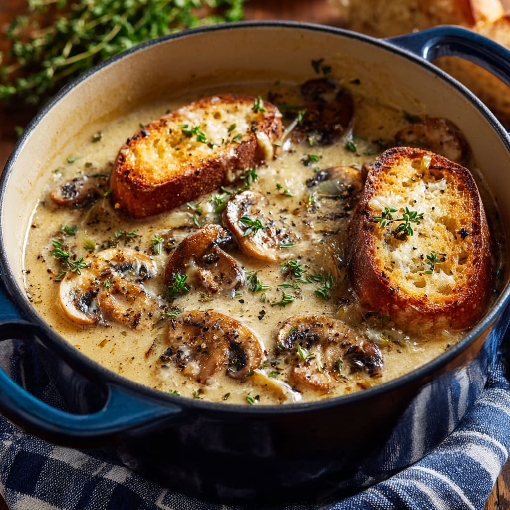 Creamy French Onion and Mushroom Soup
