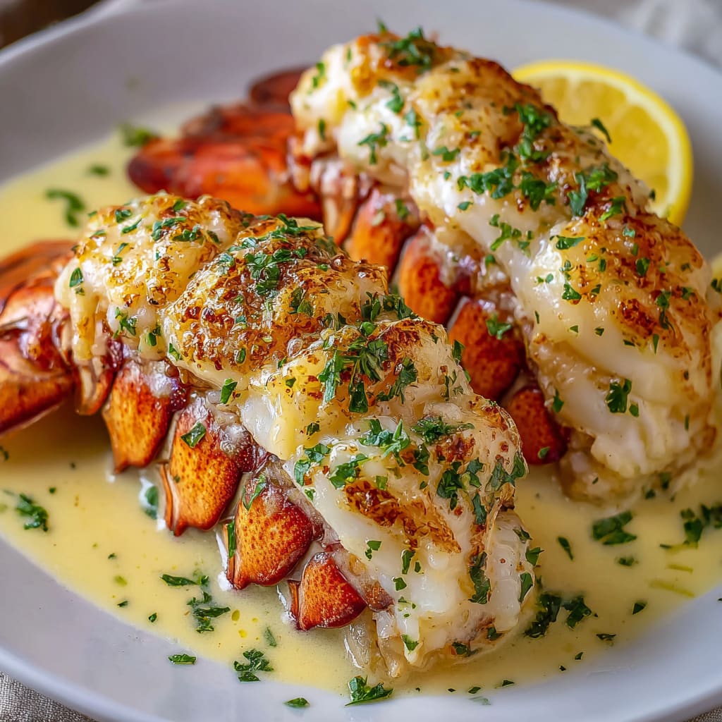 Creamy Garlic Butter Lobster Tails Recipe